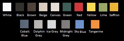 Smooth PVC insert colours
